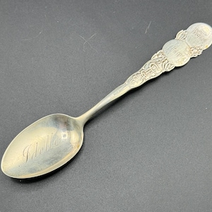 Rare Sterling Silver Frank Whiting Souvenir Spoon 1893 Colombian Expo 1892-1893 Chicago Worlds Fair Globes Earth “Idelle” 1492 Columbus