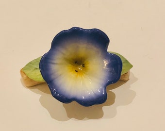 Beautiful Vintage Bone China Morning Glory Flower Figurine PIA Philippines RPA 1985 Floral Statuette Floral Table Decor
