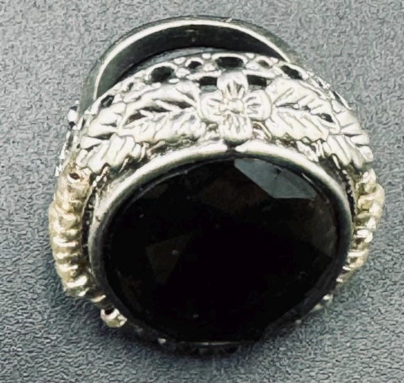 Quartz Statement Ring Retro Quartz Ring Brilliant… - image 7