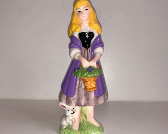 Vintage Disney Japan Briar Rose Princess Aurora Sleeping Beauty Figurine WDCC Disney Princess Party Decor Ceramic Birthday Cake Topper