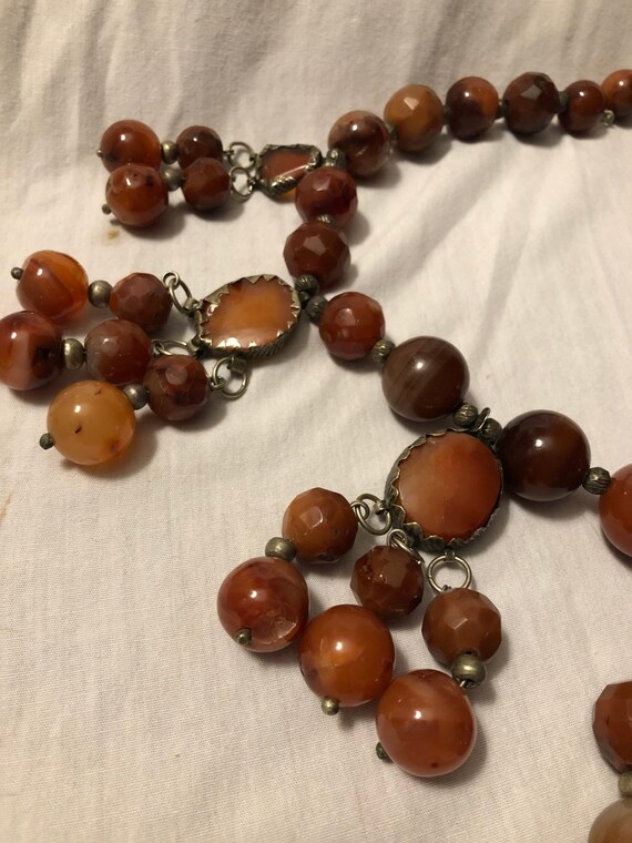 Massive Antique Tribal Bead Necklace Carnelian Be… - image 5