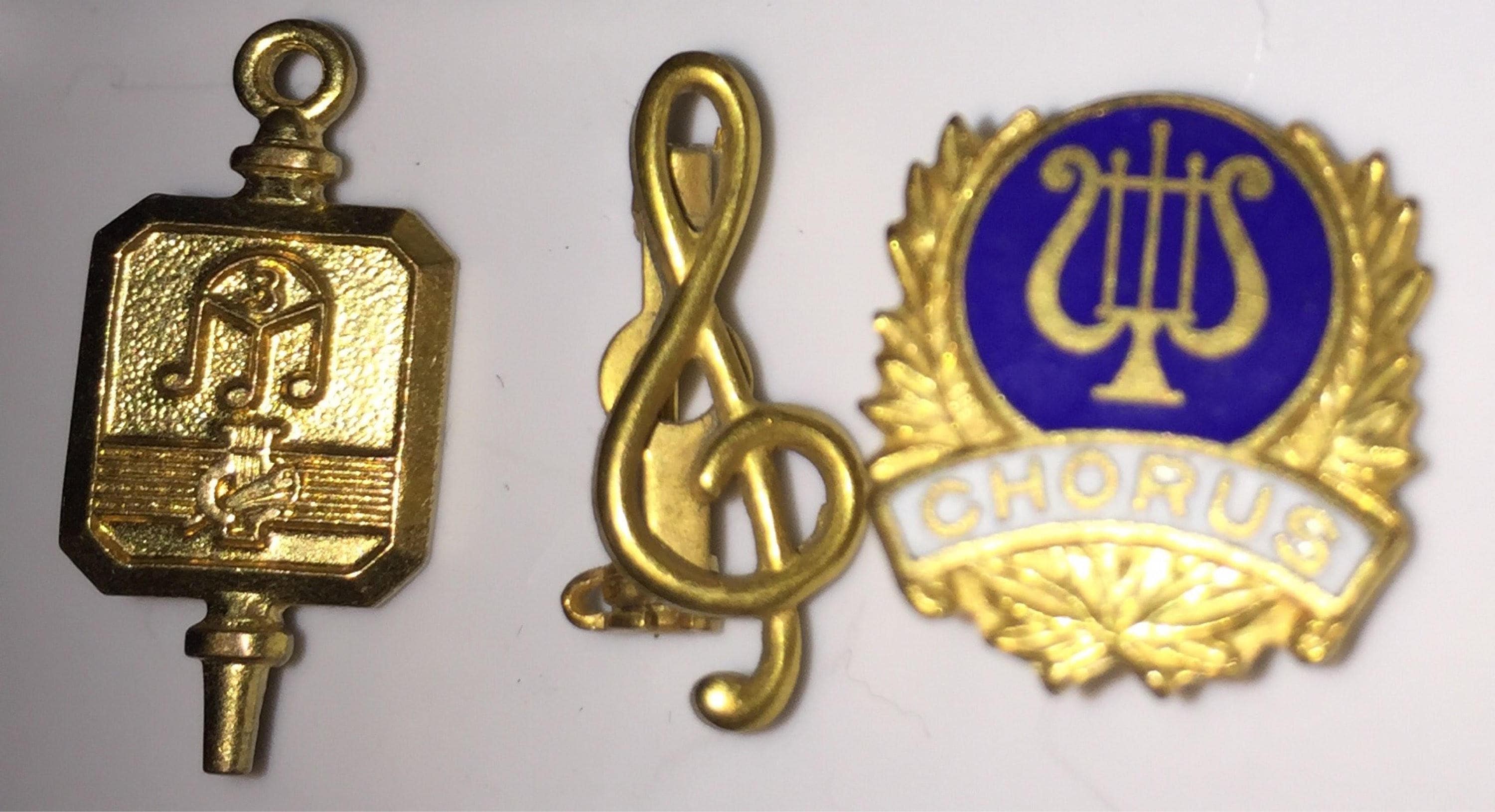 Musical Lapel Pin Collection Gold Filled Vintage Service Pins Etsy