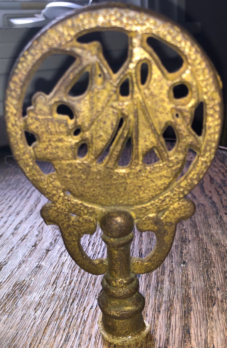 Edwardian Lamp Finial Iron Finial Steampunk Decor Art Deco Etsy