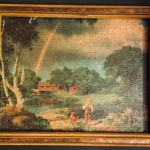 Vintage Framed Paul Deflefren Days to Remember Lithograph Print