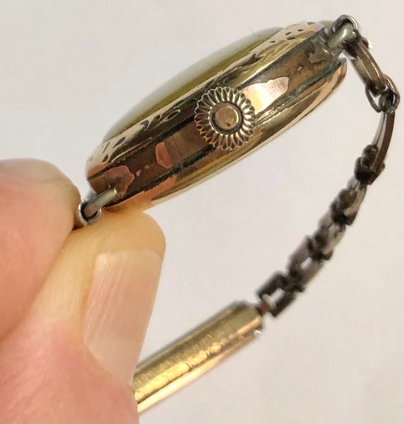 Edwardian Bulova Wristwatch Gold Filled Case Ladi… - image 9