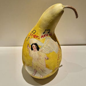 Vtg Primitive Folk Art Angel Gourd Myrtice West Sculpture Guardian Angel Self Taught Naïve Art Alabama Religious Revelations Bible 1923-2010