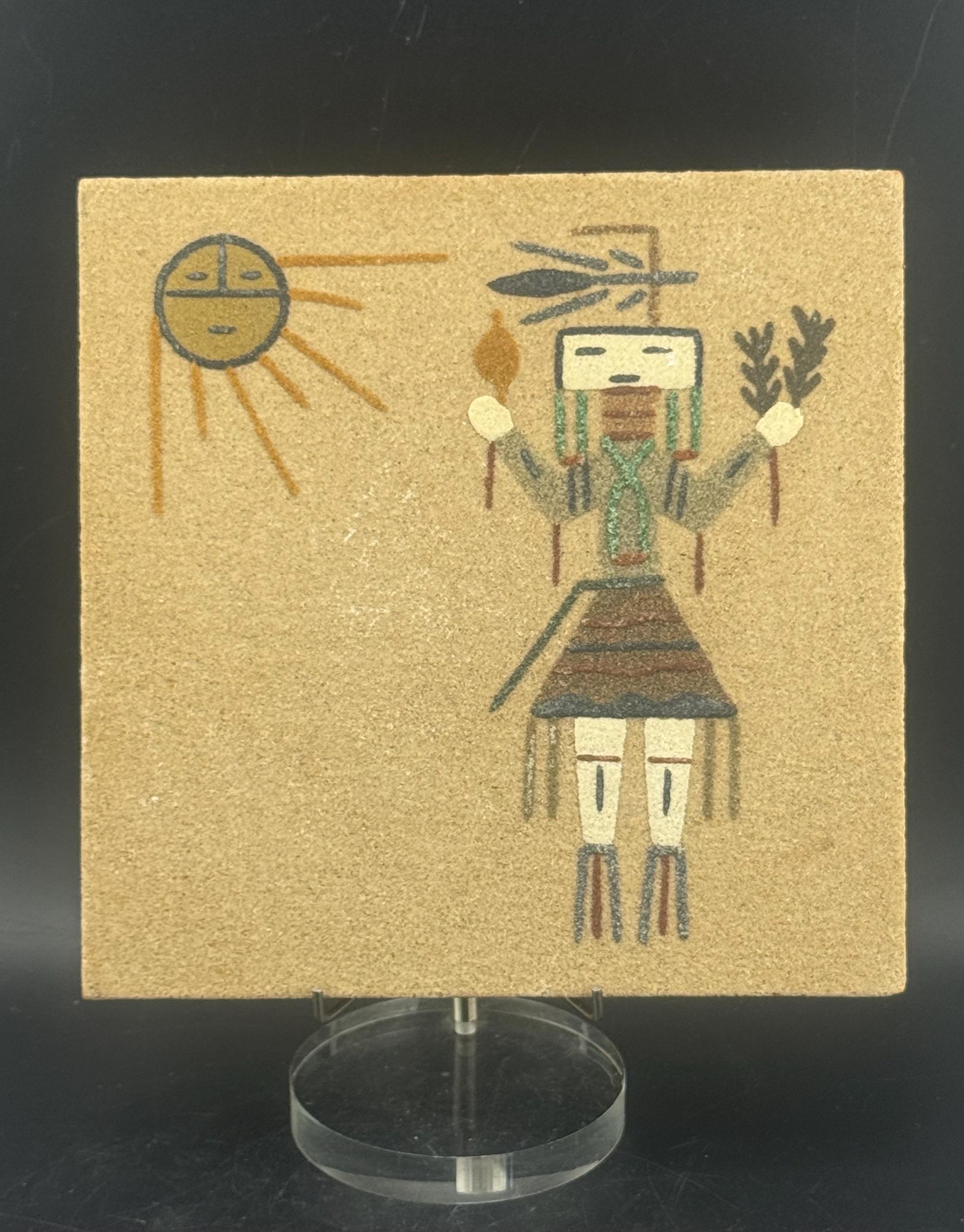 Windway Vtg Sand Painting Female Windway Ceremony Healing Ritual Navajo Wind ...