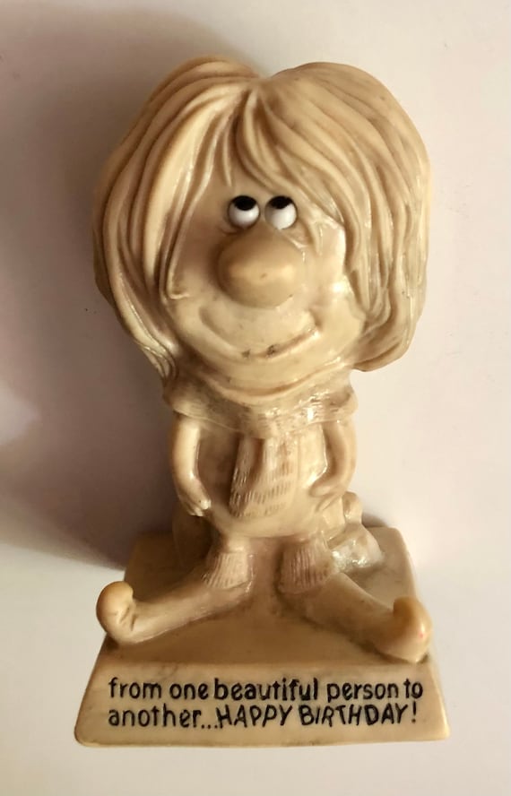 1970 Russ Berrie & Wallace Berrie Statue HAPPY BIRTHDAY! “from One