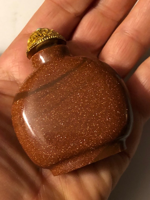 Antique Goldstone Snuff Bottle Antique Chinese Sn… - image 7
