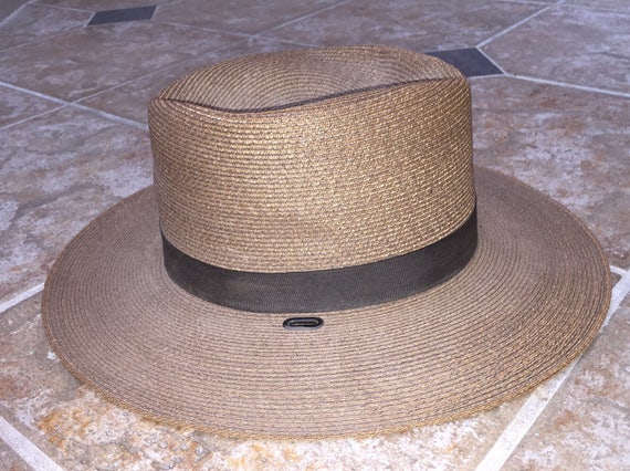 Stratton Police Hat Wide Brimmed Straw Vintage Tr… - image 3