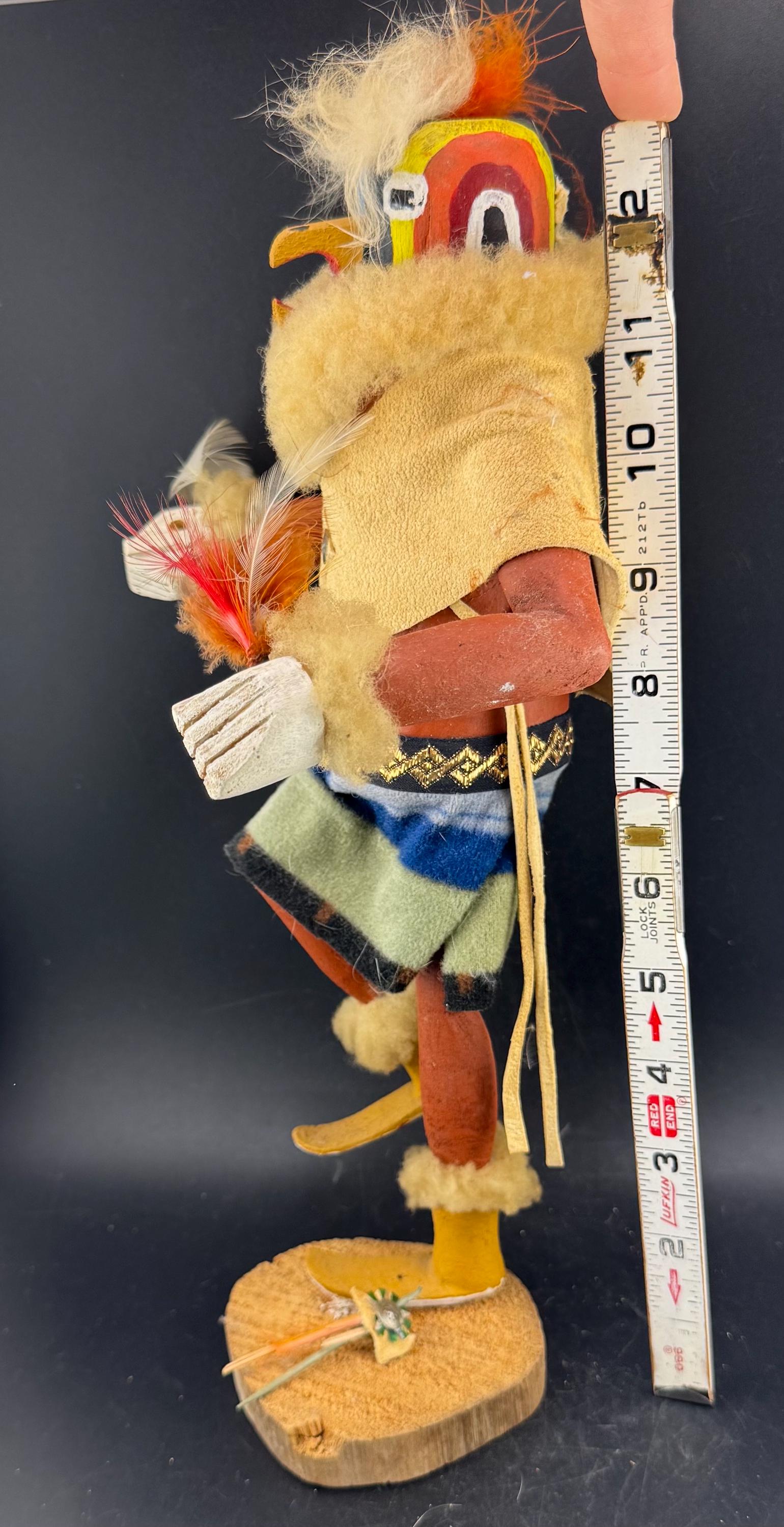 Vintage Zuni Parrot Kachina Doll Folk Art Statue Sculpture Native