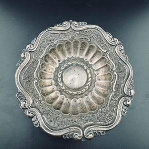 Antique Ornate Silver Victorian Candy Dish Bonbon Dish Holloware Table Decor Silver Anniversary Gift Silverplate Candy Bowl Cottage Core