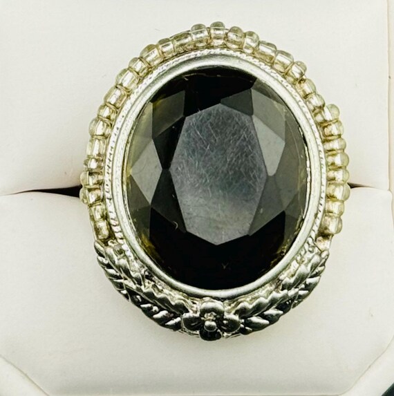 Quartz Statement Ring Retro Quartz Ring Brilliant… - image 3