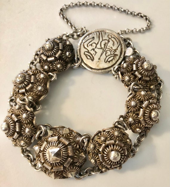 Rare 1800s Antique Dutch Button Bracelet Zeeuwse … - image 2