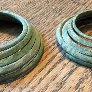 Celtic Bronze Age Spirals Unusual 500 BC Bronze w Patina  Authentic Tested