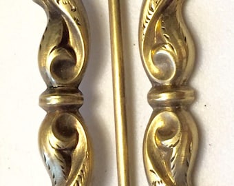 Diapositiva de oro antigua ornamentada hebilla de diapositiva victoriana antigua de principios a mediados del siglo XIX Sash Slide mano perseguida hebilla de cinturón georgiano VENTA