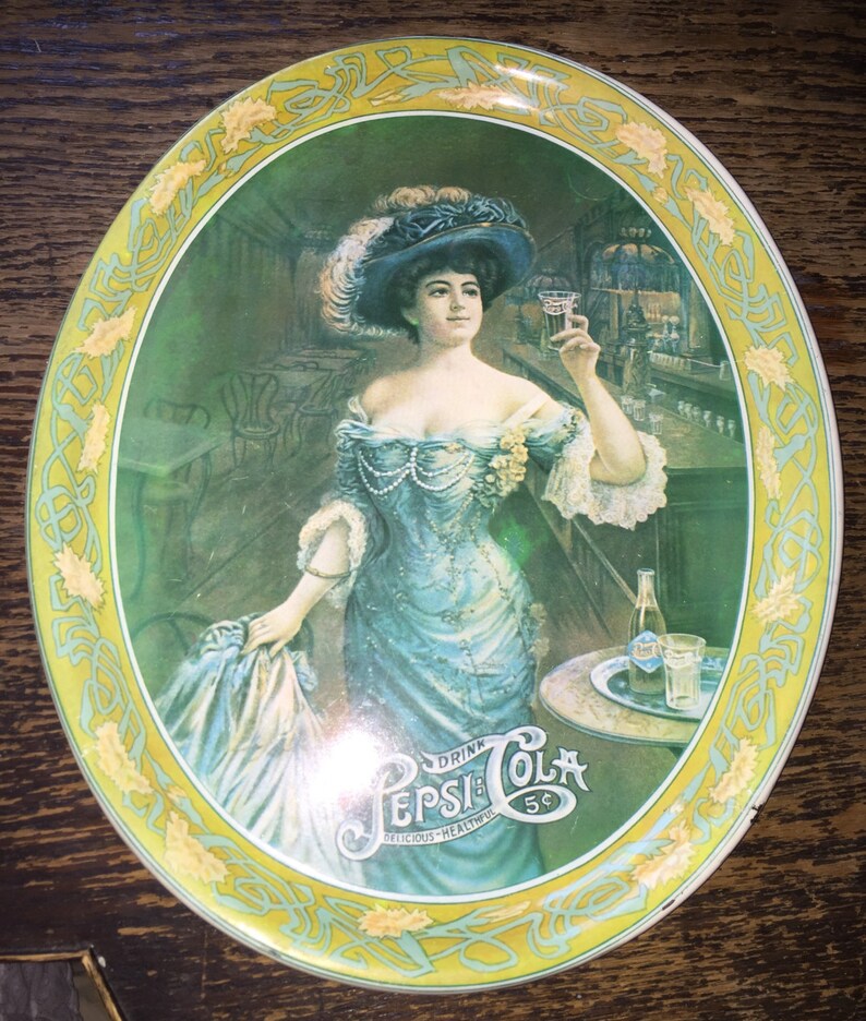 Vintage Pepsi Cola Niagra Buffalo Tip Tray Victorian Gibson image 1