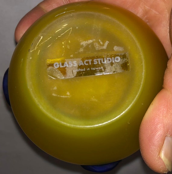 Vintage Postmodern Style Glass Act Studio Art Glass P… Gem