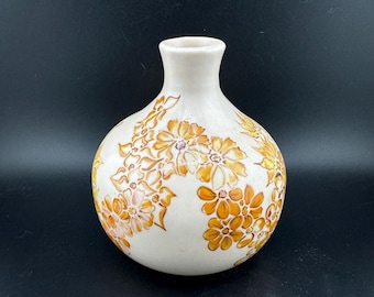 Vaso vintage fatto a mano firmato dall'artista Jane P76 Cottage Core Decor datato 1981