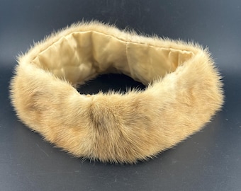 Vintage Mink Fur Collar Remnant for Upcycling