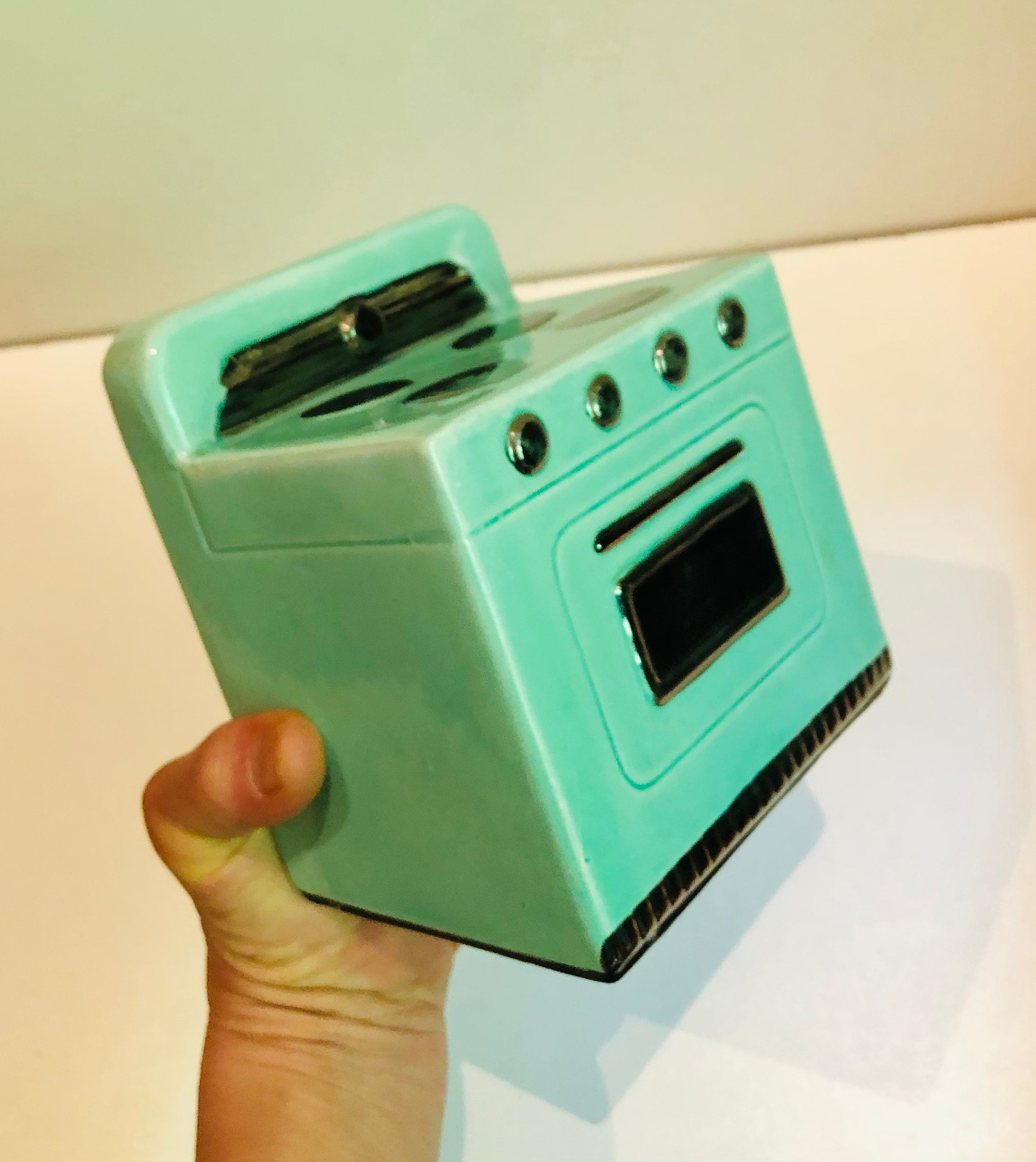 1987年LEADWORKS INC CLEVE OH 置物 陶器  インテリア Vintage 1987 Leadworks Inc Miniature Green Ceramic Retro