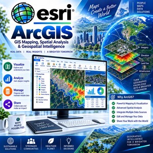 ArcGis Pro v3.6 | GIS-programvara för skrivbordet | Kartanalys | Fullständig version | för PC