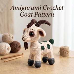 Amigurumi Crochet Goat Pattern PDF Amigurumi Goat Handmade Goat Toy Crochet Baby Goat Easy DIY