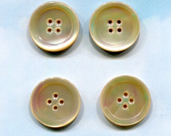 Set of 4 Vintage Beautiful Mother of Pearl Buttons-- Item# 656