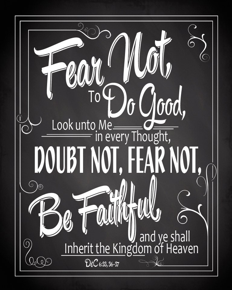 doubt not fear not scripture