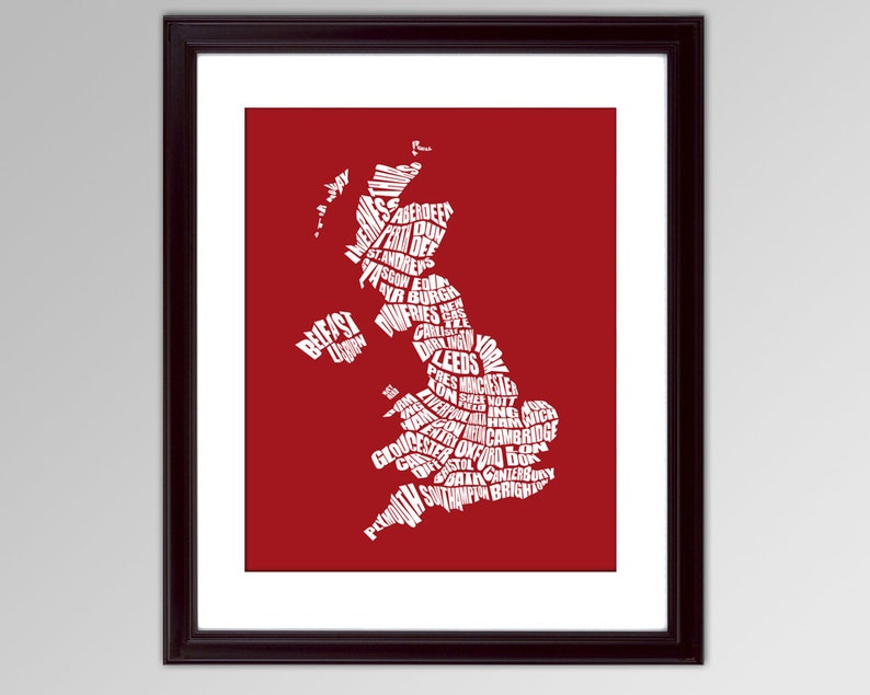 United Kingdom Word Map A typographic word map of the United Kingdom image 3