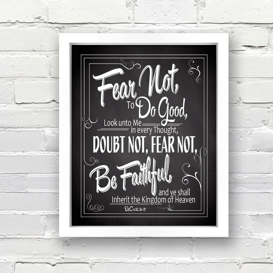 doubt not fear not scripture