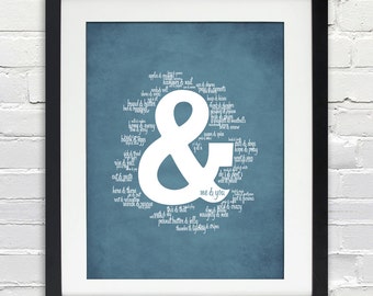 Ampersand - Things That Go Together Like Me & You, Personalized Wedding or Anniversary Gift, Print or Canvas, Bridal Shower Gift Ideas