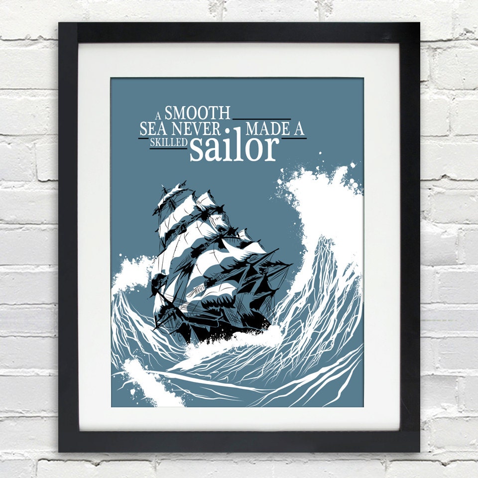 A smooth sea never made a skilled sailor necklace deals