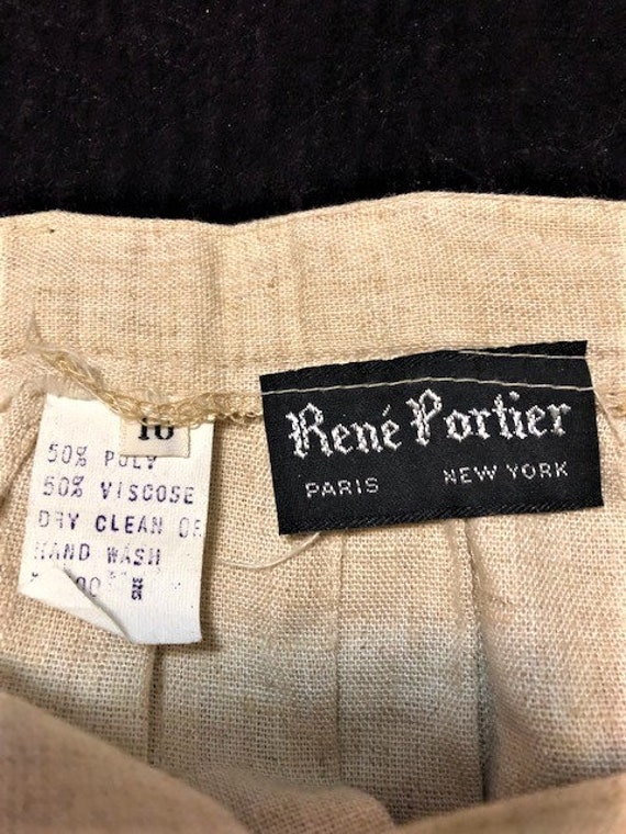 Vintage Rene Portier Pleated Oatmeal Skirt - Gem