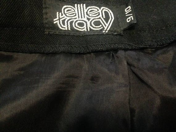Vintage Ellen Tracy Black Wool Skirt - image 5