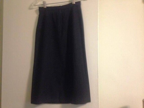 Vintage Ellen Tracy Black Wool Skirt - image 2