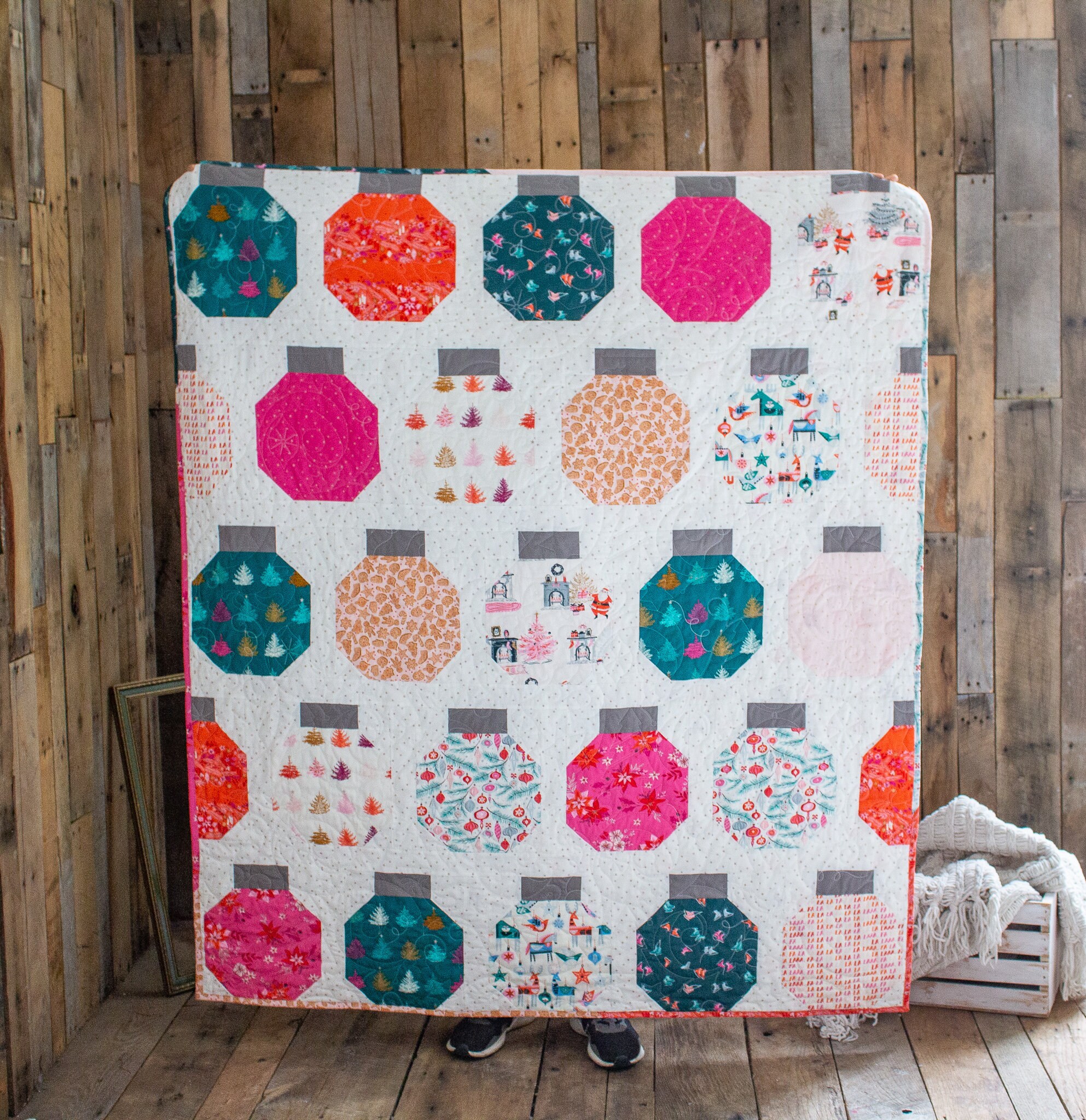 Bright Ornaments Quilt Pattern Etsy