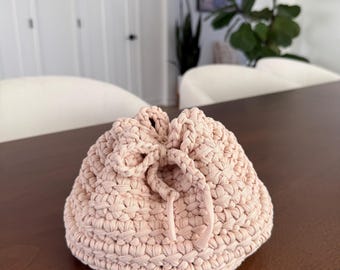 Crochet Drawstring Bag Pattern PDF – Emery Bag