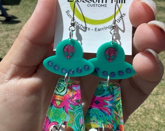 Mastermind Alien Abduction Dangle Earring | Earring | Statement | Alien | Cow