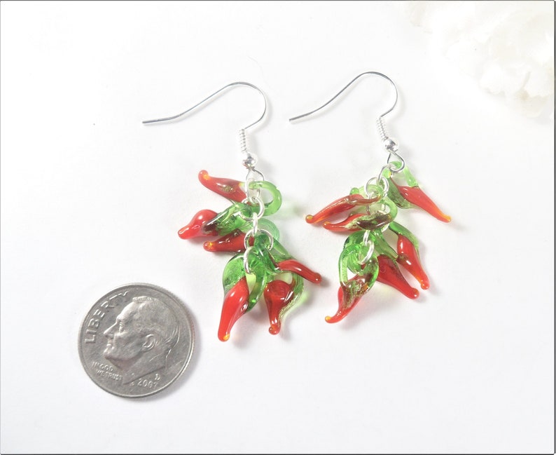 Red Chili Pepper Earrings Red Hot Pepper Jewelry Etsy