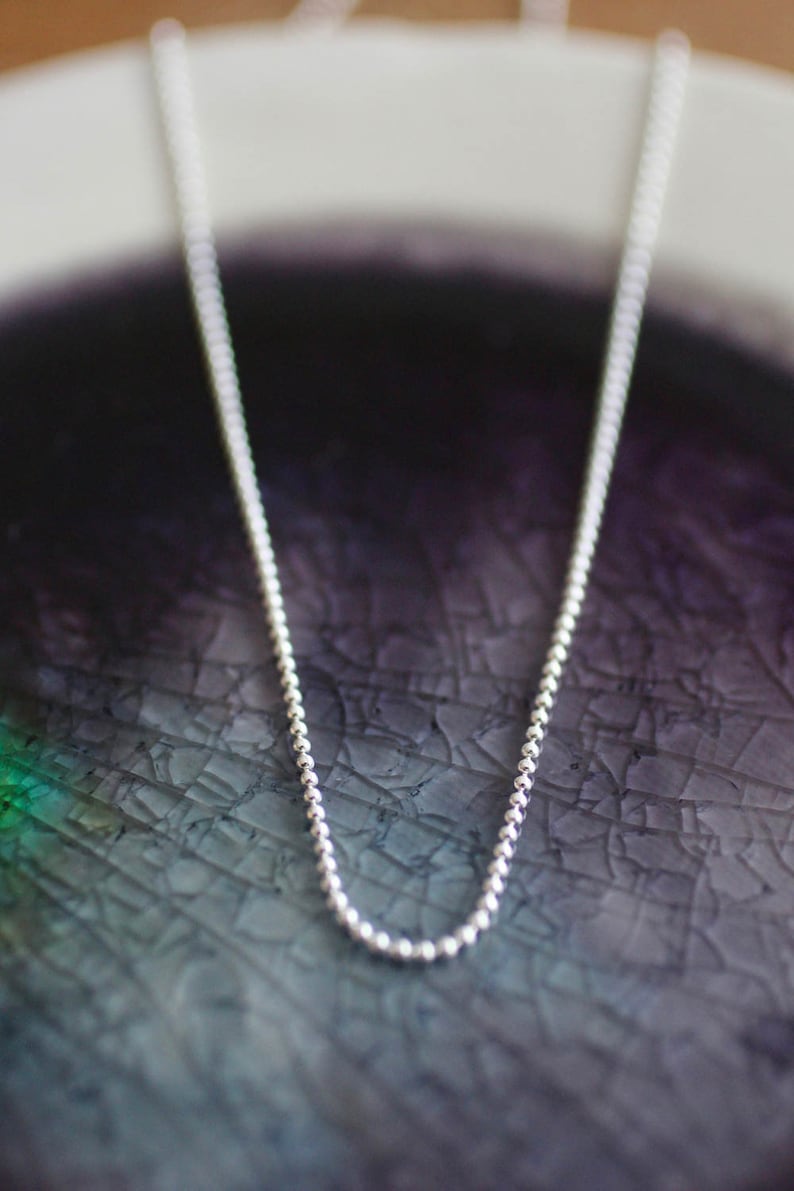 Sterling Silver Ball Chain Necklace Ball Chain Necklace Etsy