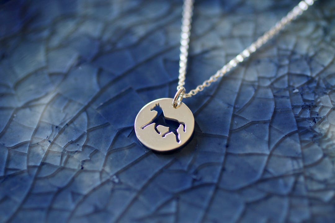 Horse Charm Necklace Sterling Silver Horse Charm Etsy UK