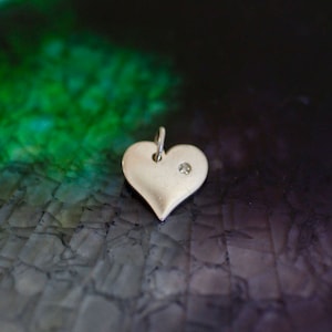 Diamond Charms - Heart Charm - Heart Charm - Initial Charm - Fancy Initial Charm - Initial Jewelry - Diamond - Heart Jewelry
