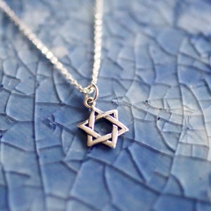 Star of David Charm Sterling Silver Star Jewish Star Charm Religious Jewelry Star Charm Star Of David Religious Charm image 2