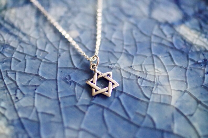 Star of David Charm Sterling Silver Star Jewish Star Charm Religious Jewelry Star Charm Star Of David Religious Charm image 2