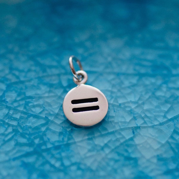 Sterling Silver Equality Sign Charm - Equality Charm - Equal Sign - Being Equal - Equality Jewelry - Equality Necklace - Equality Gift