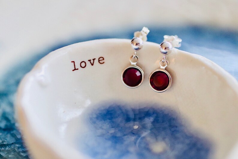 Girl Earrings Post Earrings Sterling Silver Studs Crystal Earrings Dangle Earrings Little Girl Earrings Girl Gift- Stud Earrings