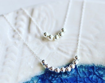 Add A Bead Necklace - Add A Bead Jewelry - Floating Bead Necklace  - Delicate Necklace - Dainty Necklace - Dainty Chain - Mom Gift