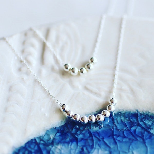 Add A Bead Necklace - Add A Bead Jewelry - Floating Bead Necklace  - Delicate Necklace - Dainty Necklace - Dainty Chain - Mom Gift