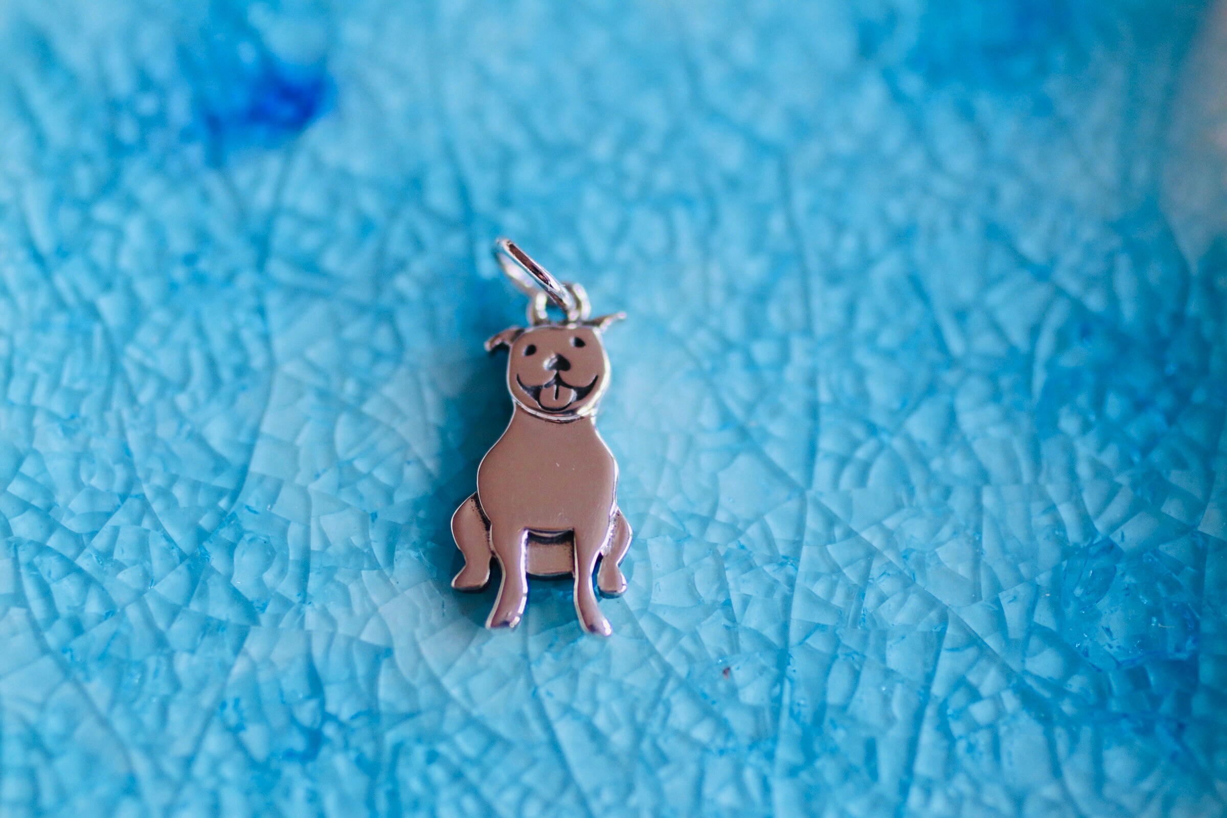 Pitbull Jewelry Pitbull Dog Charm Sterling Silver Dog Etsy UK